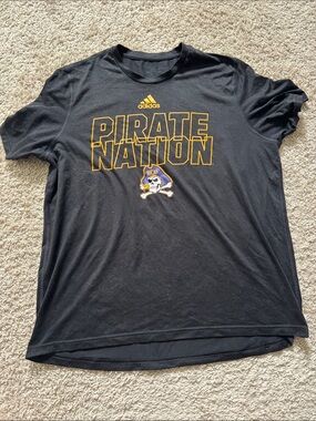 Adidas Men’s Black "Pirate Nation" ECU Graphic Tee